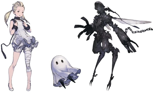 Les personnages de NieR Reincarnation avant sa sortie en Europe.