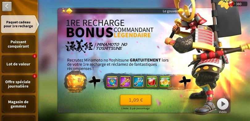 Pack première recharge