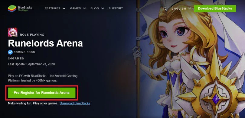 Download an Android emulator for Runelords Arena