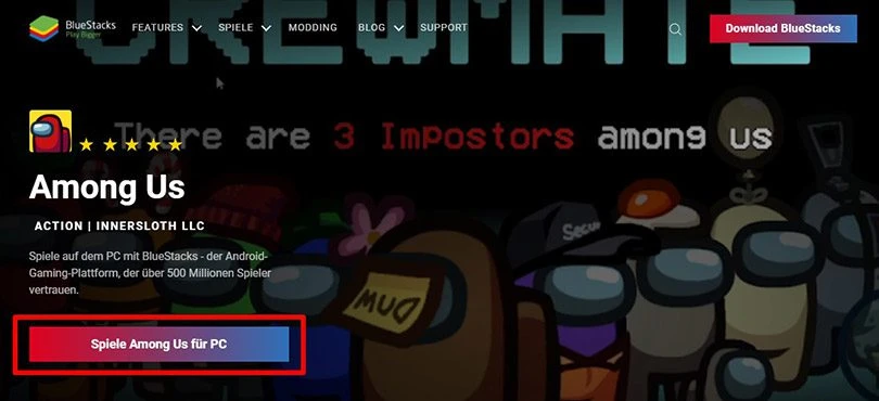 einen Android-Emulator herunterladen, um Spiele Among Us auf Ihrem PC zu spielen