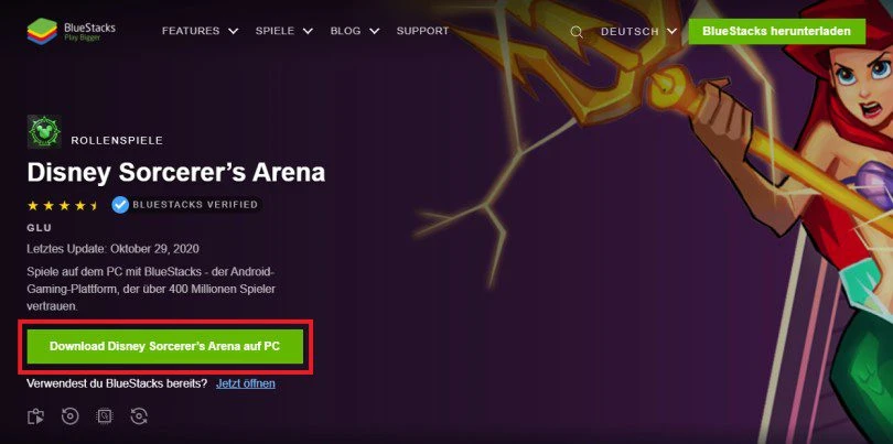 Laden Sie einen Android-Emulator herunter, um Disney Sorcerer's Arena auf PCs abzuspielen