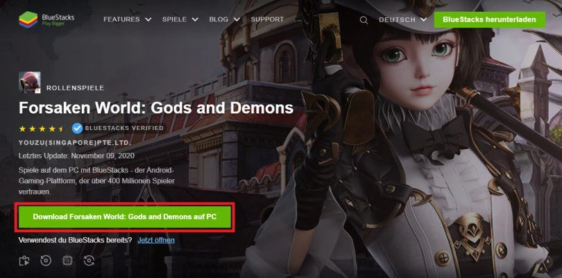 Laden Sie einen Android-Emulator herunter, um Forsaken World auf PCs abzuspielen
