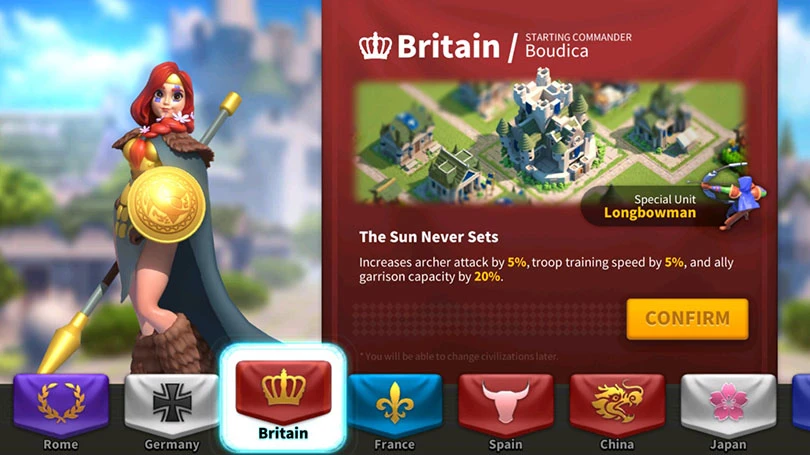 Boadicäa Vereinigtes Königreich Rise of Kingdoms