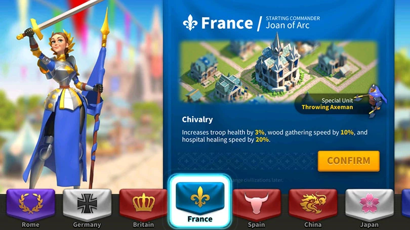 Farm-Ernte Frankreich Rise of Kingdoms
