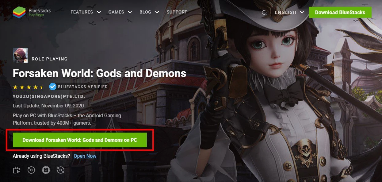 Download an Android emulator to play Forsaken World on PC
