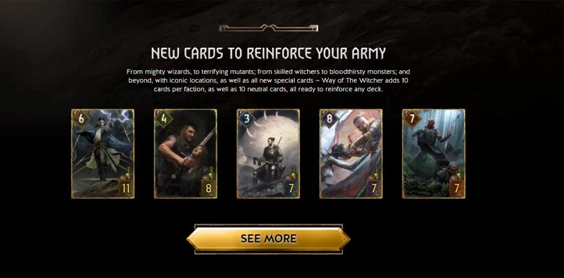 Nouvelles cartes de l'extension de GWENT