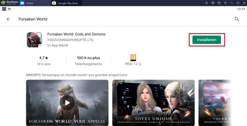 Installieren Sie Forsaken World auf dem PC
