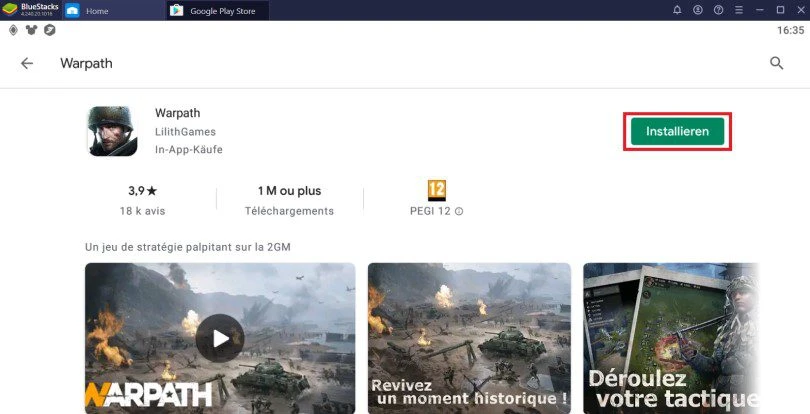 Installieren Sie Warpath auf dem PC
