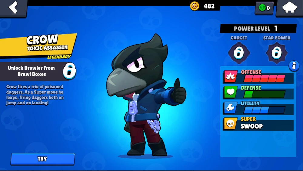 Guide Brawl Stars Crow - Statistik