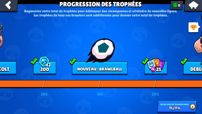 Événements Brawl Stars - Progression des trophées