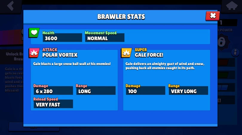 Guide Brawl Stars  Gale - Angriffe