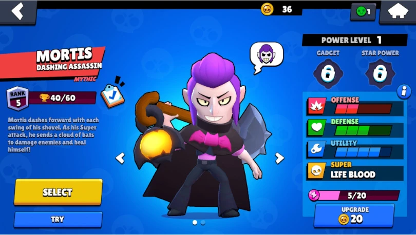 Guide Brawlers Brawl stars - Mythical Mortis