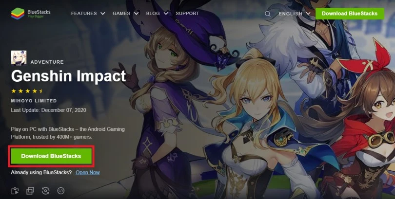 Download an Android emulator to play Genshin Impact