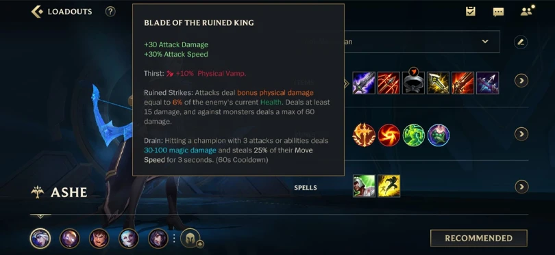 Ausrüstung League of Legends Wild Rift