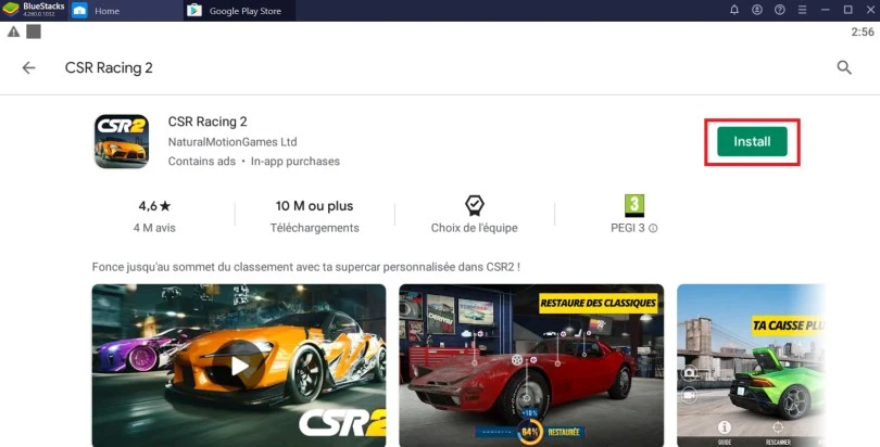 Install CSR Racing 2 on PC