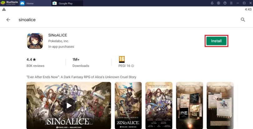Install SINoALICE on PC
