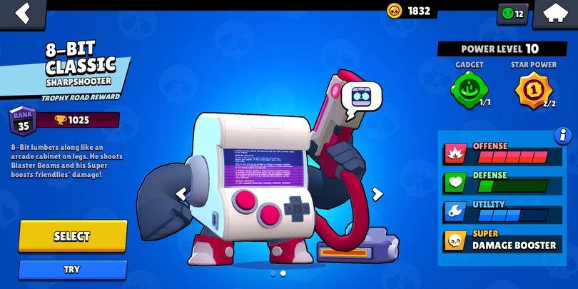 Brawl Stars mini-games - selection screen 8-BIT