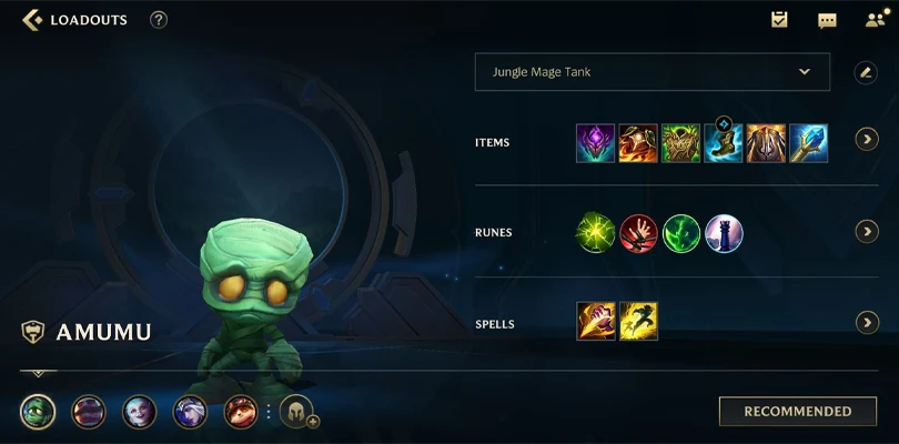 Build empfohlen für Amumu jungle Wild Rift