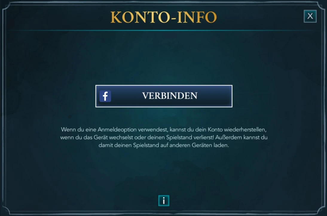 Konto-Informationen Harry Potter