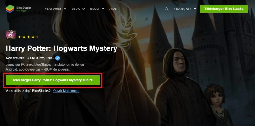 Télécharger un émulateur Android pour jouer à Harry Potter: Hogwarts Mystery sur PC