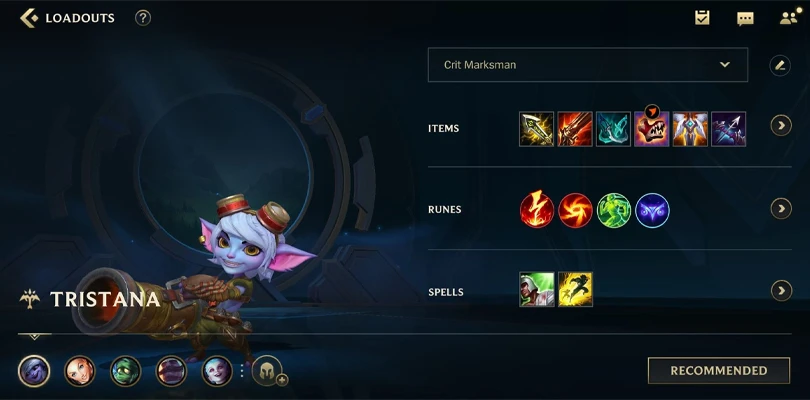 Build empfohlen Tristana ADC Wild Rift