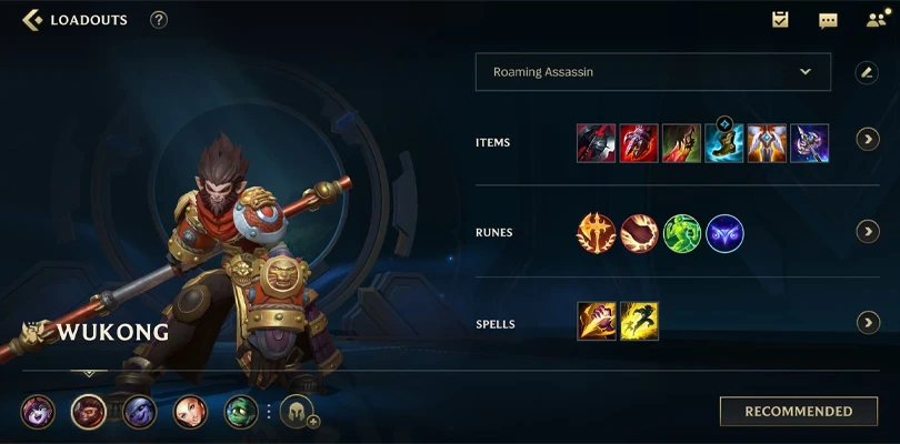 Build empfahl Wukong Wild Rift