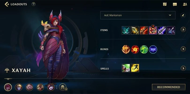 build empfohlen Xayah Wild Rift