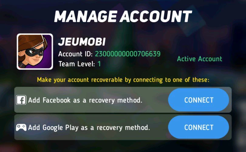 Managing the account