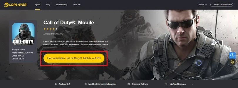 Android-Emulator herunterladen, um COD Mobile zu spielen