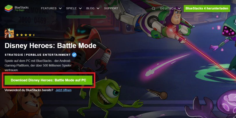Laden Sie einen Android-Emulator herunter, um Disney-Helden auf dem PC zu spielen