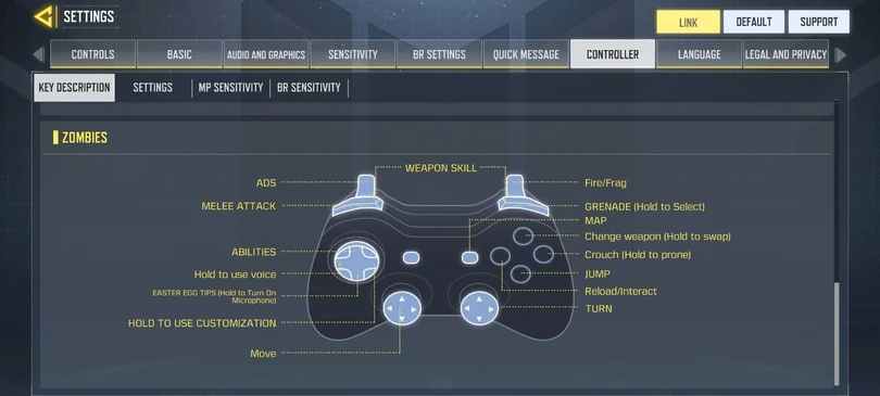 Spielen mit dem Controller in Call of Duty mobile