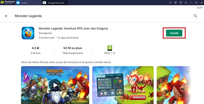 Install Monster Legends on PC