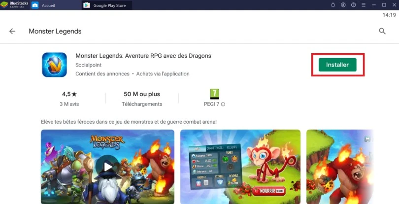 Installer Monster Legends sur PC