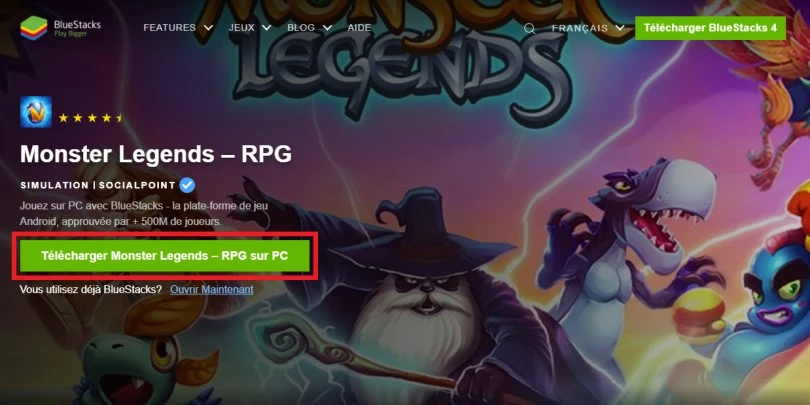 Télécharger un émulateur Android pour jouer à Monster Legends sur PC