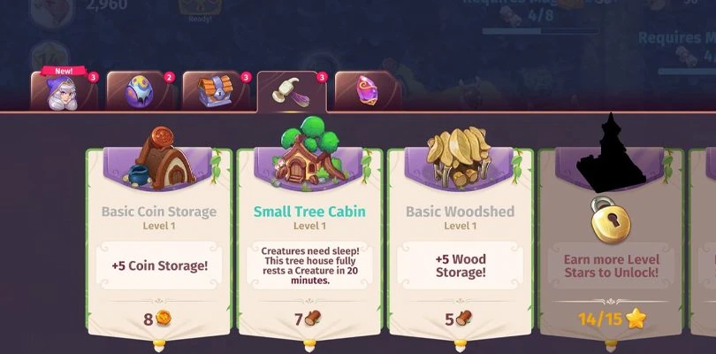 Merge Magic huts and coin stores!