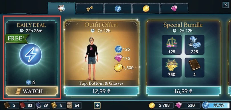 energy Harry Potter: Hogwarts Mystery