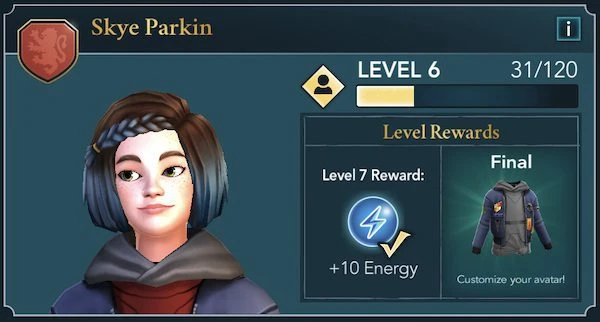 Increased friendship level for energy recovery in Harry Potter: Hogwarts Mystery