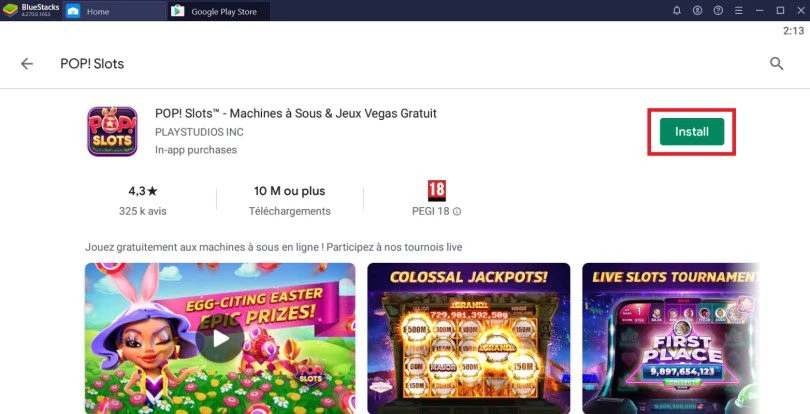 Install POP! Slots to play on PC