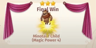 Minotaure créature récompense challenge 5 Merge Magic!