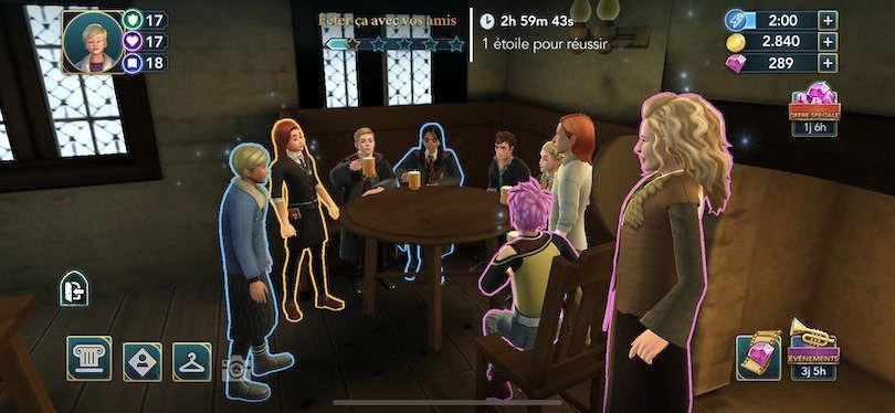 Quête couleur guide Harry Potter Hogwarts Mystery