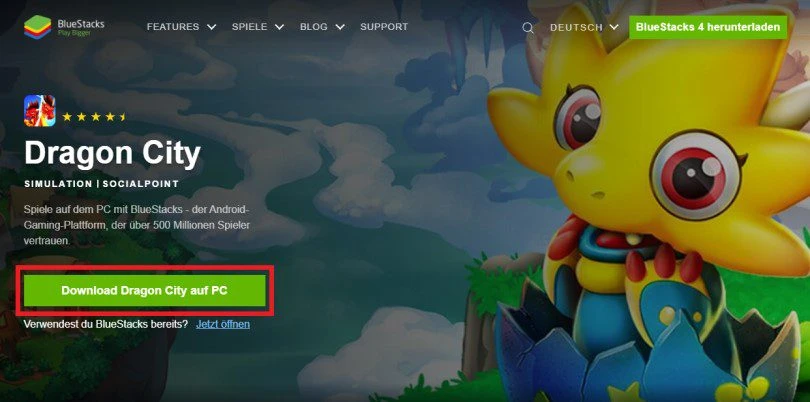 Laden Sie einen Android-Emulator herunter, um Dragon City auf dem PC zu spielen