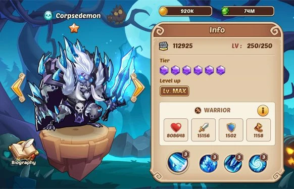 Dämonischer Körper Idle Heroes