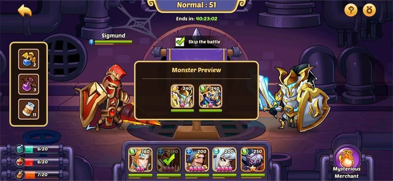 Aspen Dungeon Idle Heroes Kampf