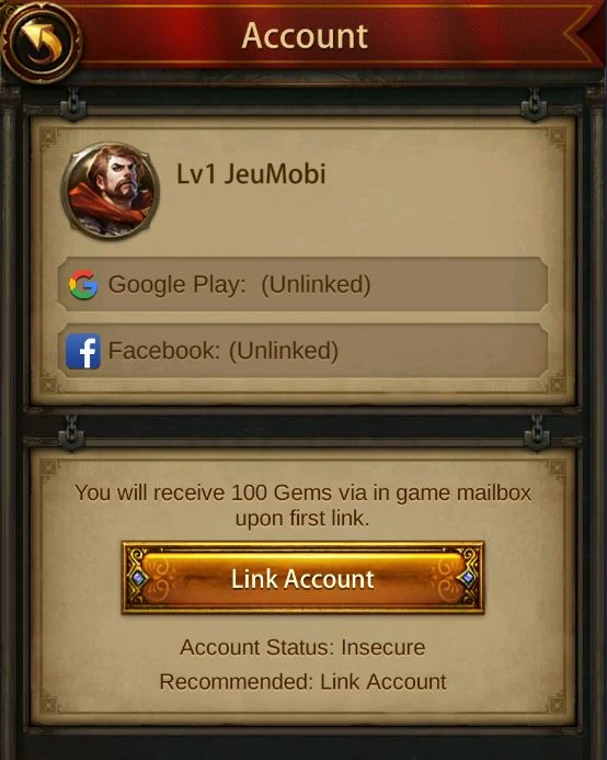 Evony account