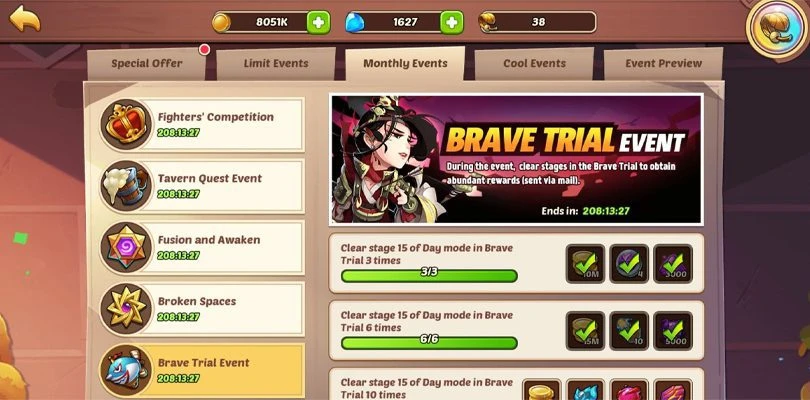 Veranstaltung Idle Heroes : Reise der Tapferen