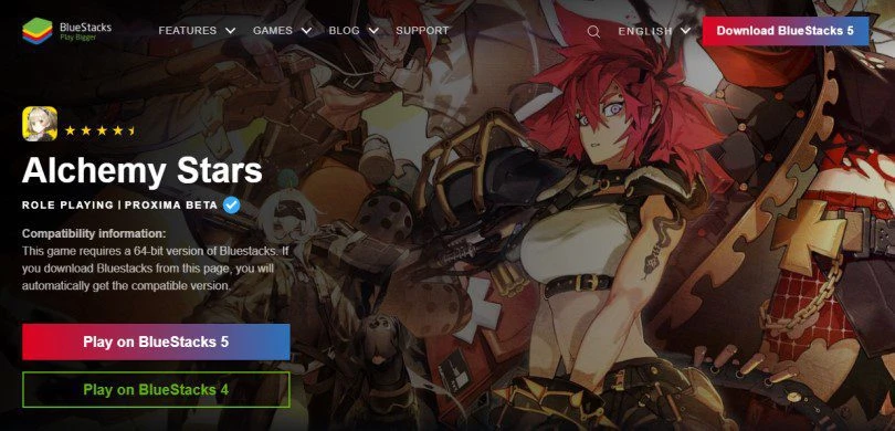 Download an Android emulator to play Alchemy Stars on PC