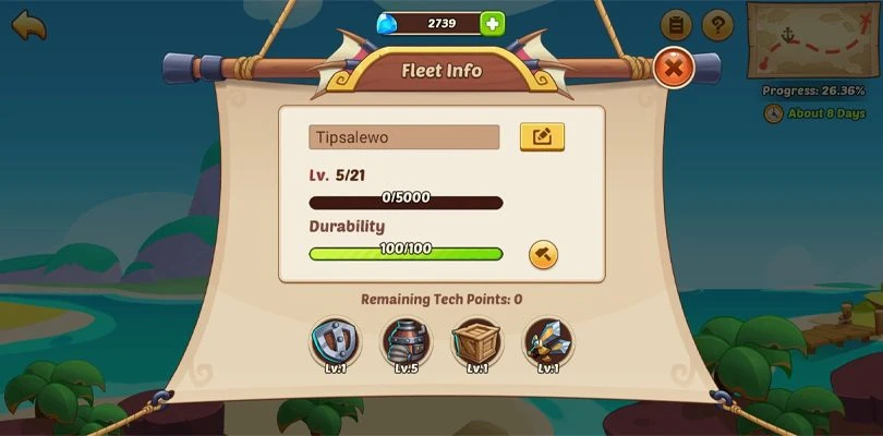 Haltbarkeit des Bootes Idle Heroes
