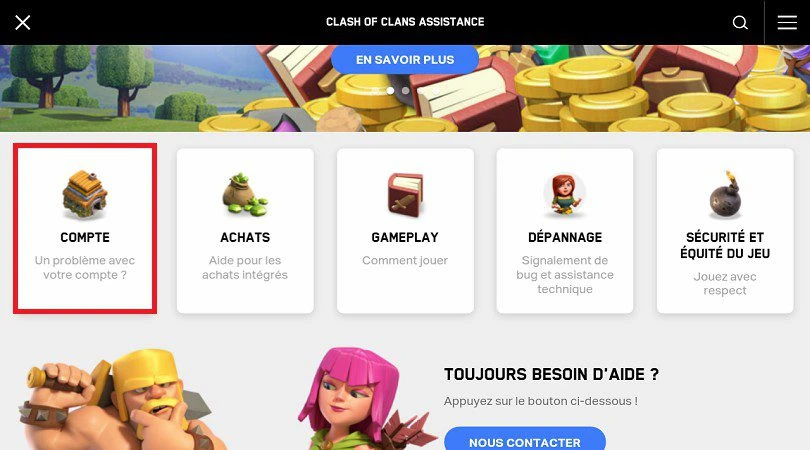 FAQ assistance Clash of Clans