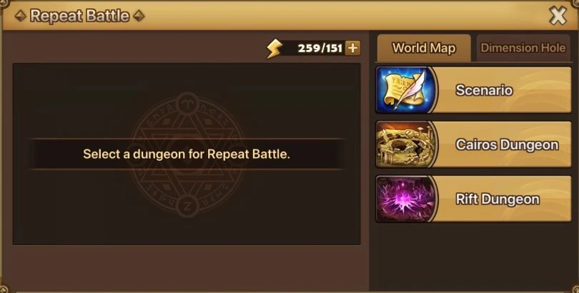 Selbstkämpfe Summoners War - Schnittstelle