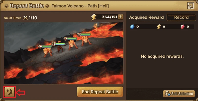Taste Standby-Modus Summoners War